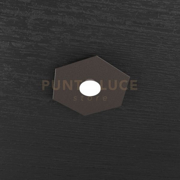 Hexagon applique-plafoniera 1 luce marrone 1142-1l-ma