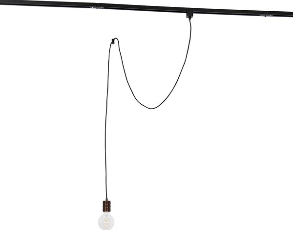 Lampada a sospensione bronzo scuro per sistema a binario monofase - Iconic Cavalux