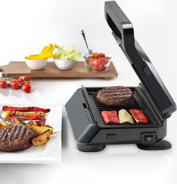 Braun Bistecchiera Elettrica Doppia Piastra Antiaderente Potenza 800 Watt colore Nero - 23100001 SnackMaker 5 SM5001