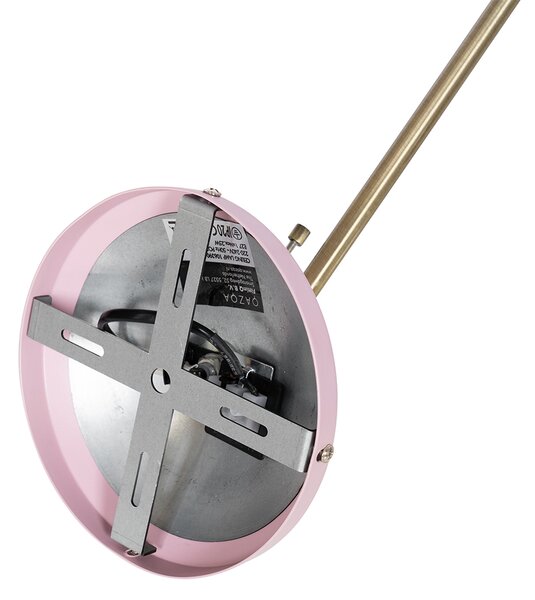 Plafoniera retrò rosa con bronzo - Milou