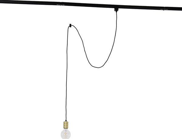 Lampada a sospensione con sospensione a binario oro - Iconic Cavalux