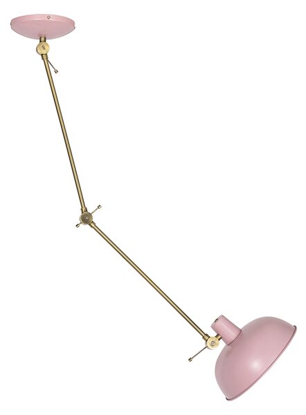 Plafoniera retrò rosa con bronzo - Milou