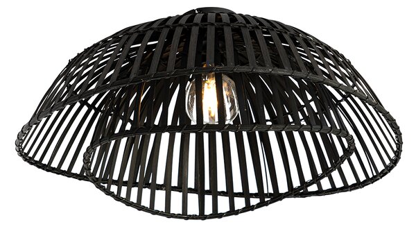 Lampadario orientale in bambù nero 62 cm - Pua
