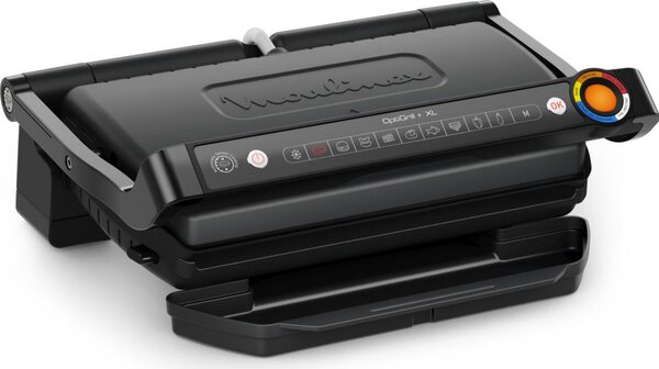 Moulinex Bistecchiera Elettrica Piastre Antiaderenti Potenza 2100 Watt Griglia Elettrica Intelligente Optigrill+ XL Termostato Regolabile colore Ne