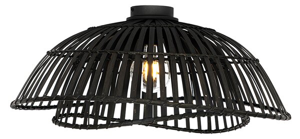 Lampadario orientale in bambù nero 62 cm - Pua