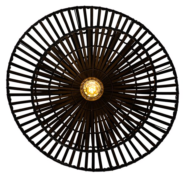 Lampadario orientale in bambù nero 62 cm - Pua