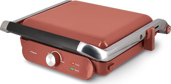 Tognana Bistecchiera Elettrica Potenza 2000W con 2 Piastre Anti-aderenti 28x23 cm colore Rosso - D2DBS22IRRO