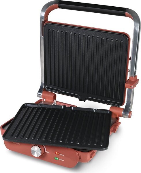 Tognana Bistecchiera Elettrica Potenza 2000W con 2 Piastre Anti-aderenti 28x23 cm colore Rosso - D2DBS22IRRO
