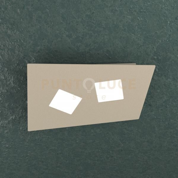 Note applique-plafoniera 2 luci sabbia 1140-2-sa