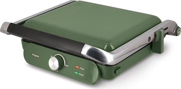 Tognana Bistecchiera Elettrica Potenza 2000W con 2 Piastre Anti-aderenti 28x23 cm colore Verde - D2DBS22IRVE