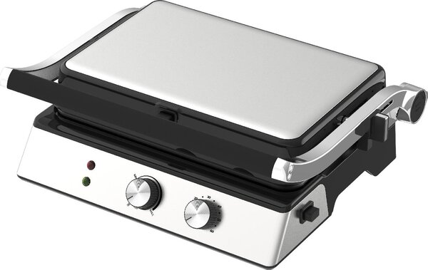 Melchioni Bistecchiera Elettrica Potenza 1800W Piastre Removibili 34x23 cm colore Metal Burgerone 34 - 118330014