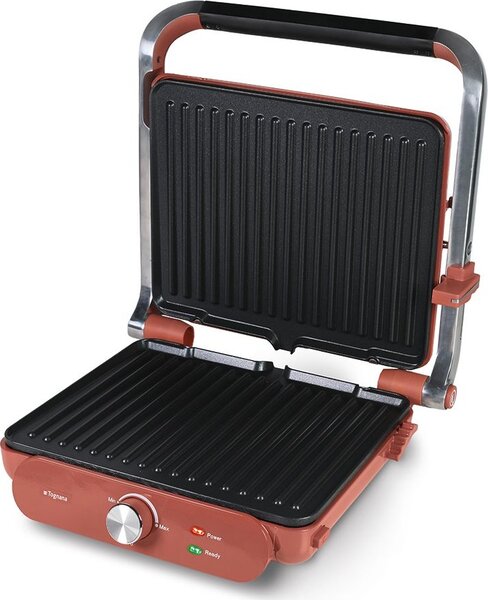 Tognana Bistecchiera Elettrica Potenza 2000W con 2 Piastre Anti-aderenti 28x23 cm colore Rosso - D2DBS22IRRO