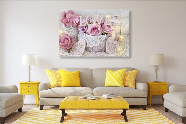 Quadro su tela – Decorazione romantica in stile vintage
