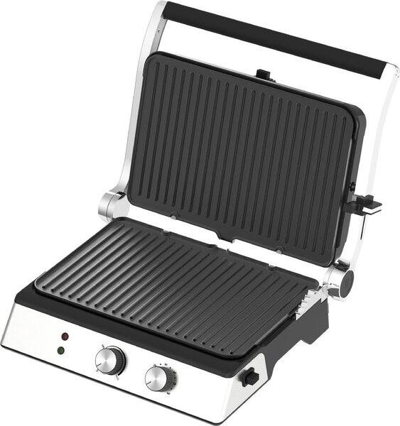 Melchioni Bistecchiera Elettrica Potenza 1800W Piastre Removibili 34x23 cm colore Metal Burgerone 34 - 118330014