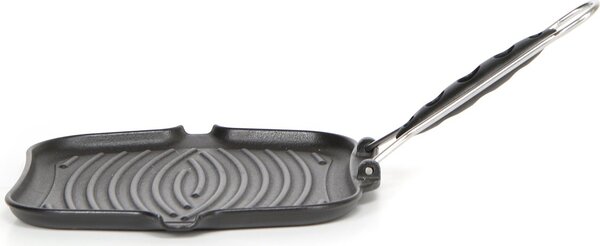 ILSA Bistecchiera Ghisa Smaltata 25x25 cm Piastra Rigata con indicatore termico Dietella Go