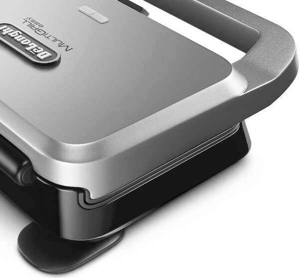 De Longhi Bistecchiera elettrica Potenza 800 Watt con Coperchio colore Grigio - SW12B.CS