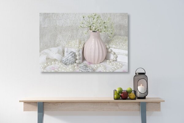Stampa su tela – Natura morta Shabby Chic di lusso