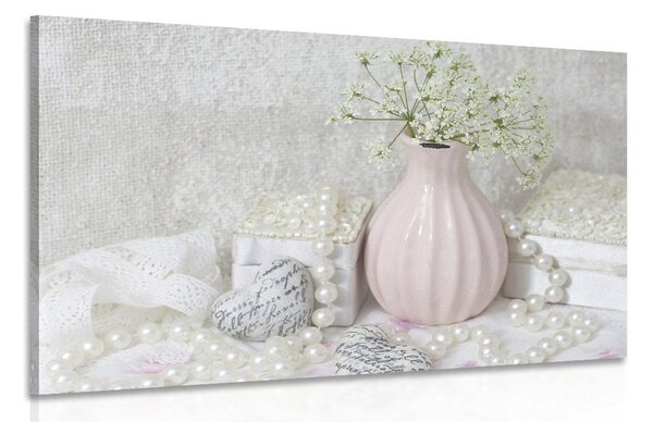 Stampa su tela – Natura morta Shabby Chic di lusso