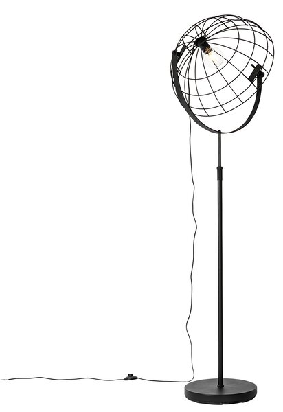 Lampada da terra industriale nera 50 cm regolabile - Hanze