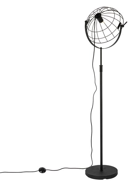 Lampada da terra industriale nera 35 cm regolabile - Hanze