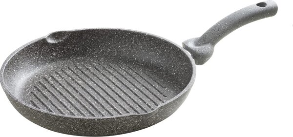 Accademia Mugnano Bistecchiera Induzione Antiaderente 28 cm (Tonda) Cuore Di Pietra
