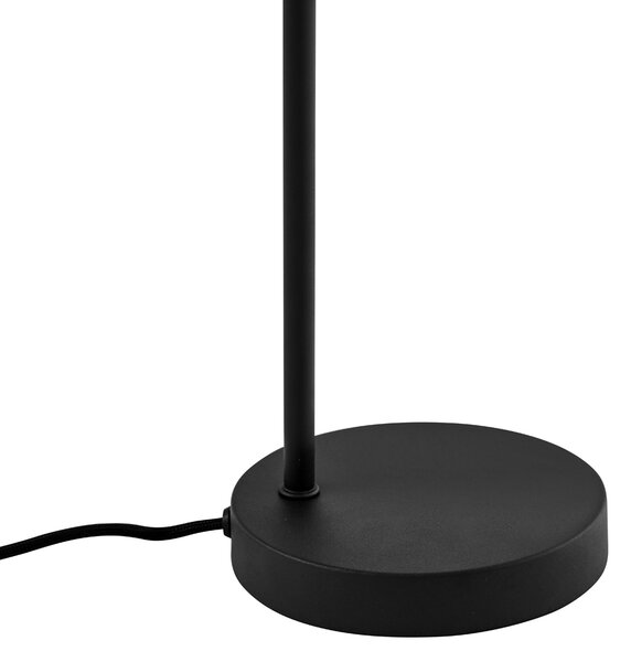 Lampada da tavolo Art Déco nera con vetro fumé - VIDRO