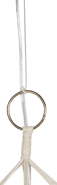 Lampada a sospensione rustica in macramè 90 cm - String