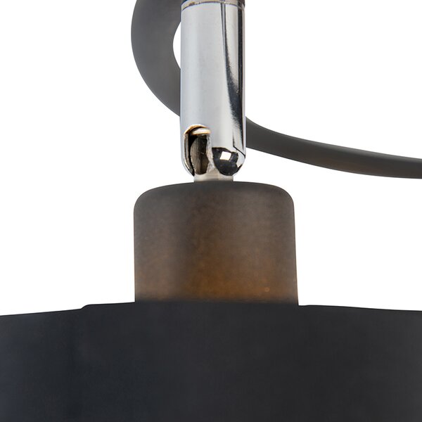 Plafoniera moderna nera 3 luci - Lofty