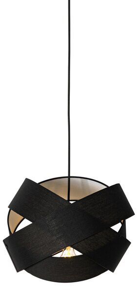 Lampada a sospensione moderna nera - Cloth