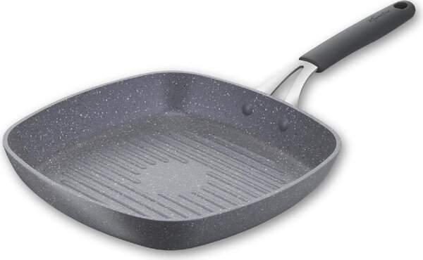 LAGOSTINA Bistecchiera Induzione Antiaderente in Alluminio colore Grigio 26 x 26 cm Tempra Mineral