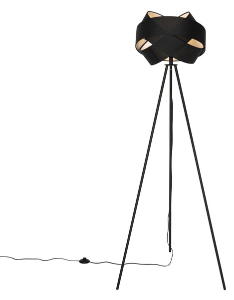 Lampada da terra moderna nera - Cloth