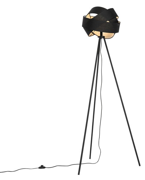 Lampada da terra moderna nera - Cloth