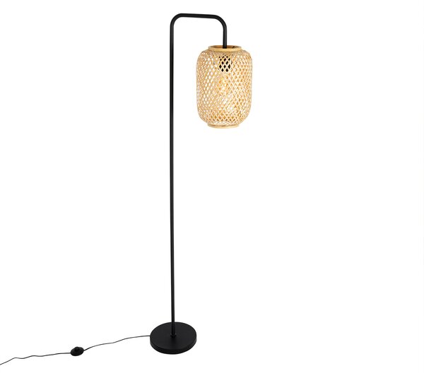 Lampada da terra orientale in bambù - Yvonne