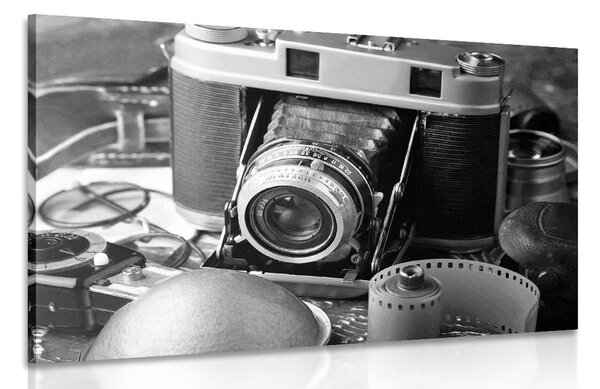 Stampa su tela – Fotocamera antica in bianco e nero