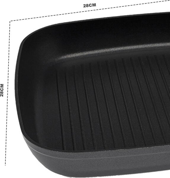 Zanetti Bistecchiera Induzione Antiaderente in Alluminio cm 28x28 cm Evolution