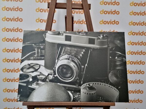 Stampa su tela – Fotocamera antica in bianco e nero