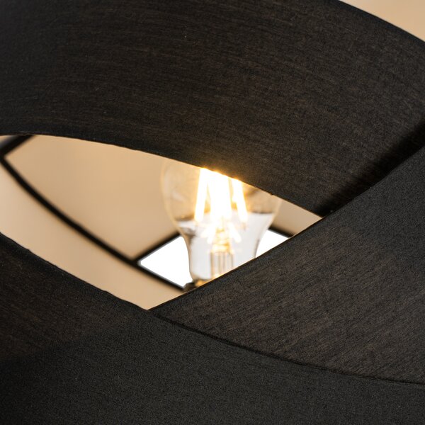 Lampada da terra moderna nera - Cloth