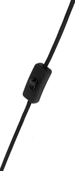 Lampada da tavolo moderna nera con vetro opalino - Drop