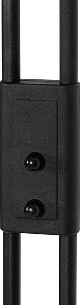 Lampada da terra nera con LED e dimmer con luce di lettura - Kelso