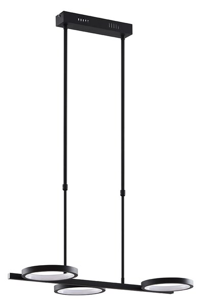 Lampada a sospensione moderna nera con LED dimmerabile a 3 livelli 3 luci - Vivé