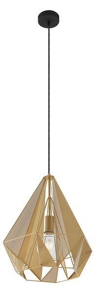 Lampada a sospensione industriale oro con rete - Carcass