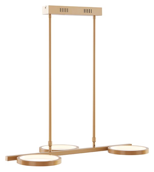 Lampada a sospensione moderna oro con LED a 3 livelli di dimmerazione 3 luci - Vivé