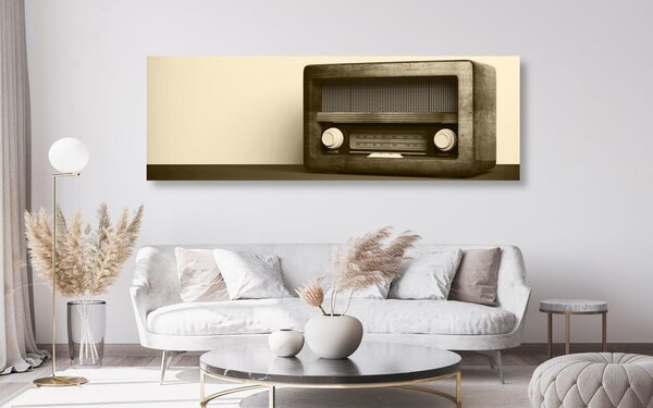 Quadro su tela – Radio retrò in seppia