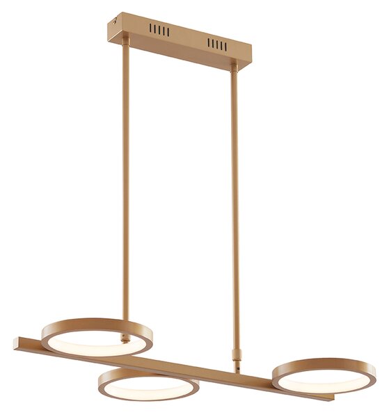 Lampada a sospensione moderna oro con LED a 3 livelli di dimmerazione 3 luci - Vivé