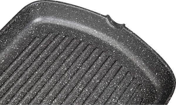 Tognana Bistecchiera Induzione Antiaderente in Alluminio Piastra Rigata 34x24 cm Manico Pieghevole WI758BDAMNF Mythos