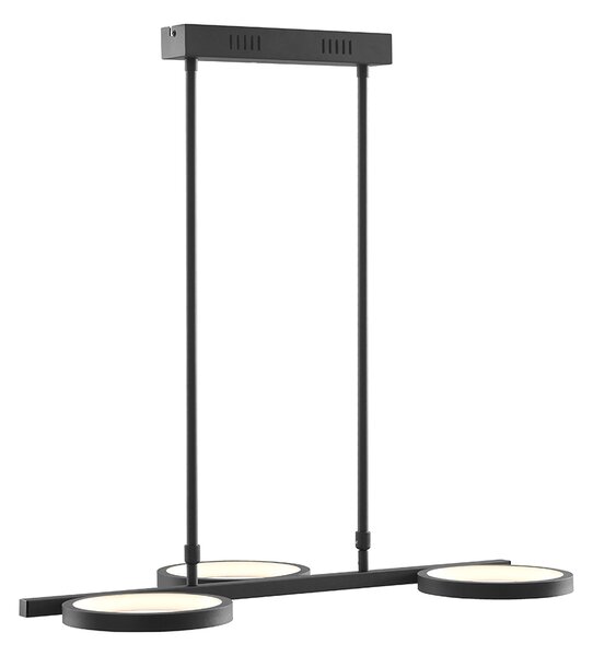 Lampada a sospensione moderna nera con LED dimmerabile a 3 livelli 3 luci - Vivé