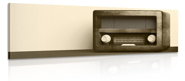 Quadro su tela – Radio retrò in seppia