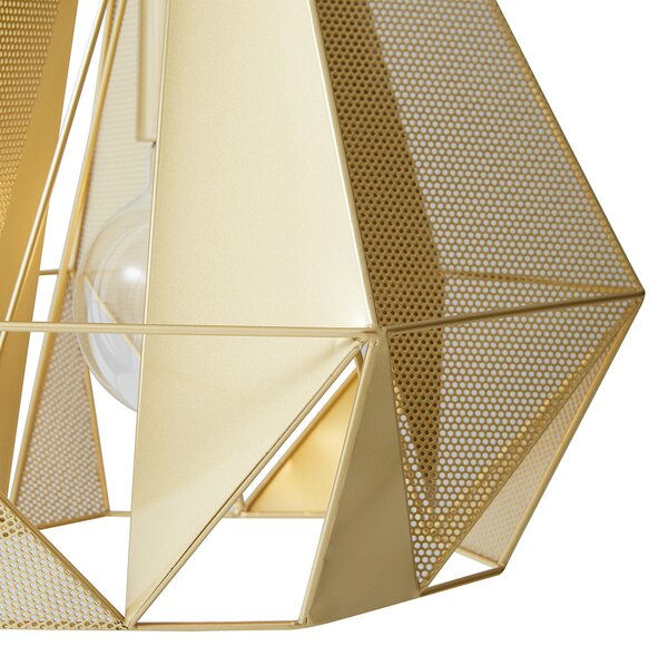 Lampada a sospensione industriale oro con rete - Carcass