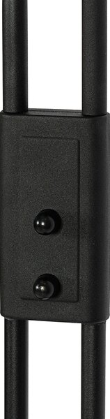 Lampada da terra nera con LED e dimmer con luce di lettura - Fez