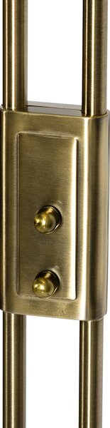 Lampada da terra bronzo con LED e dimmer con lampada da lettura - Kelso